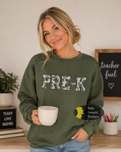 Load image into Gallery viewer, Grunge Camo Pre-k, Second Grade, Kindergarten Teacher First Day Of School Sweatshirt