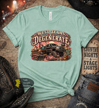 Load image into Gallery viewer, West Texas Degenerate Country Music T-Shirt