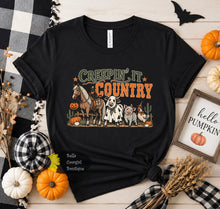 Load image into Gallery viewer, Creepin' It Country Funny Farmhouse Halloween T-Shirt