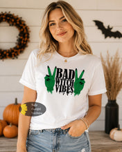 Load image into Gallery viewer, Bad Witch Vibes Halloween T-Shirt