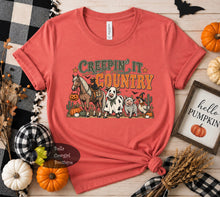 Load image into Gallery viewer, Creepin' It Country Funny Farmhouse Halloween T-Shirt