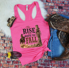 Load image into Gallery viewer, The Rise Was Worth The Fall Country Western Music Concert Women's Tank Top