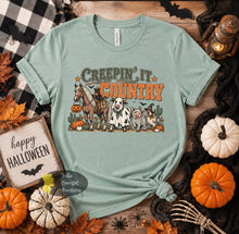 Load image into Gallery viewer, Creepin' It Country Funny Farmhouse Halloween T-Shirt