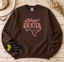 Load image into Gallery viewer, Choosin' Texas Pink Country Music Concert Sweatshirt