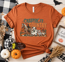 Load image into Gallery viewer, Creepin' It Country Funny Farmhouse Halloween T-Shirt