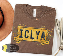 Load image into Gallery viewer, ICLYA License Plate I Can't Love You Anymore Country Music T-Shirt