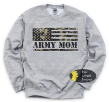 Load image into Gallery viewer, Camo Army Mom Military Sweatshirt