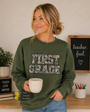 Load image into Gallery viewer, Grunge Camo Pre-k, Second Grade, Kindergarten Teacher First Day Of School Sweatshirt