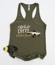 Load image into Gallery viewer, White Chevy Silverado Vintage Truck Country Music Women's Tank Top
