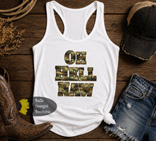 Load image into Gallery viewer, Camo Oh Hell Naw Funny Western Women's Tank Top