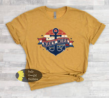Load image into Gallery viewer, Navy Wife With Anchor Military Patriotic T-Shirt