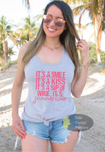Load image into Gallery viewer, It&#39;s A Smile It&#39;s A Kiss It&#39;s Summertime Country Music Women&#39;s Tank Top
