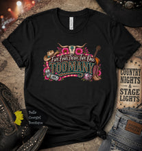 Load image into Gallery viewer, 54321 Too Many Leopard Country Music T-Shirt