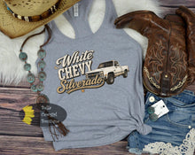 Load image into Gallery viewer, White Chevy Silverado Vintage Truck Country Music Women's Tank Top