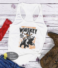 Load image into Gallery viewer, I Don't Always Drink Whiskey But When I Do Western Vintage Cowgirl Rodeo Women's Tank Top