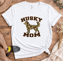 Load image into Gallery viewer, Camo Husky Mom T-Shirt