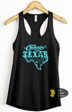 Load image into Gallery viewer, Choosin' Texas Turquoise Country Music Western Women's Tank Top