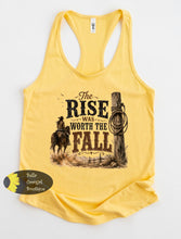 Load image into Gallery viewer, The Rise Was Worth The Fall Country Western Music Concert Women's Tank Top
