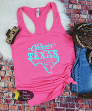 Load image into Gallery viewer, Choosin' Texas Turquoise Country Music Western Women's Tank Top
