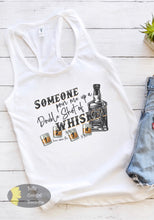 Load image into Gallery viewer, Someone Pour Me A Double Shot Of Whiskey Country Music Western Women's Tank Top