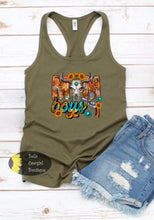 Load image into Gallery viewer, Mom Of Boys Sunflower Steer Skull Pistol Western Women's Tank Top