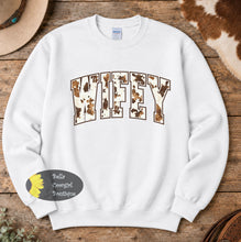 Load image into Gallery viewer, Cow Print Wifey Western Sweatshirt