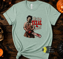 Load image into Gallery viewer, He's From Texas i Can Tell Country Music Funny Horror Movie Halloween T-Shirt