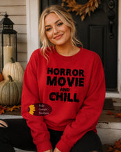 Load image into Gallery viewer, Horror Movie And Chill Halloween Sweatshirt