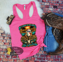 Load image into Gallery viewer, Not A Worry In The World Life Is Good Today Leopard Print Country Music Women's Tank Top