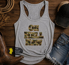 Load image into Gallery viewer, Camo Oh Hell Naw Funny Western Women's Tank Top