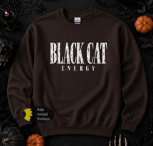 Load image into Gallery viewer, Black Cat Energy Halloween Sweatshirt