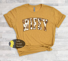 Load image into Gallery viewer, Brown Cow Print Wifey Western T-Shirt