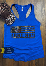 Load image into Gallery viewer, Camo Army Mom Flag Military Patriotic Women's Tank Top