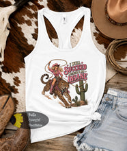Load image into Gallery viewer, I Will Succeed Because I Am Insane Cowgirl Leopard Lasso Cactus Western Women's Tank Top