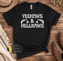 Load image into Gallery viewer, Yeehaws & Hell Naws Western T-Shirt