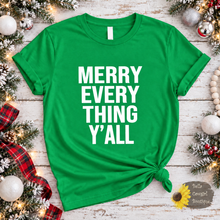 Load image into Gallery viewer, Merry Everything Y'all Christmas T-Shirt