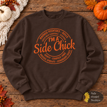 Load image into Gallery viewer, I'm A Side Chick Funny Thanksgiving Sweatshirt
