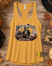 Load image into Gallery viewer, He's From Texas I Can Tell Horror Halloween Chainsaw Country Music Women's Tank Top