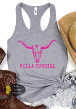 Load image into Gallery viewer, Bella Cowgirl Steer Skull Western Women's Tank Top