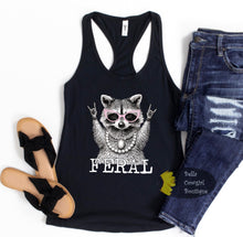 Load image into Gallery viewer, Feral Boujee Racoon Funny Women's Western Tank Top