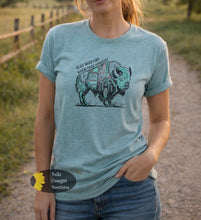 Load image into Gallery viewer, Stay Wild And Roam Free Buffalo Cowgirl Punchy Rodeo Western T-Shirt