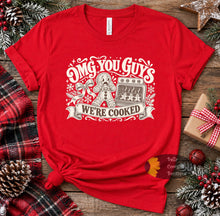 Load image into Gallery viewer, OMG You Guys We're Cooked Funny Gingerbread Man Christmas T-Shirt