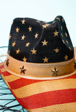 Load image into Gallery viewer, Star Spangled Straw Western Patriotic Cowgirl Hat