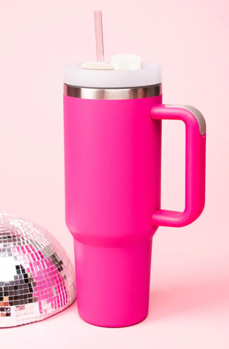 Hot Pink Matte Stainless Steel Tumbler lo