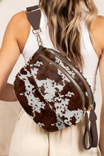 Load image into Gallery viewer, Cow Print Western Crossbody Purse
