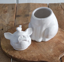 Load image into Gallery viewer, Ceramic Piglet Farmhouse Country Cookie Jar