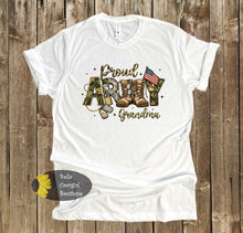 Load image into Gallery viewer, Camo Proud Army Grandma Patriotic T-Shirt