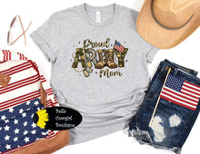 Load image into Gallery viewer, Camo Proud Army Mom Patriotic T-Shirt