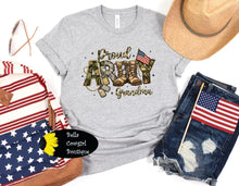 Load image into Gallery viewer, Camo Proud Army Grandma Patriotic T-Shirt