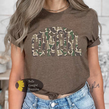 Load image into Gallery viewer, Western Camo Distressed Cowgirl Rodeo T-Shirt